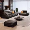 Sofá de Tecido Oakland Vela, Sofá Preguiçoso Minimalista Italiano para Sala de Estar, Couro Resistente a Arranhões Tech, Sofá Extra Largo
