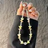 Nuevo colgante de cadena de cristal para teléfono con cuentas de lirio del valle, accesorio para bolso, correa de muñeca, llavero antipérdida, cordón para teléfono