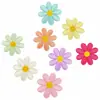 Nuevo Parche de Tela Bordado de Margarita Fresca Parche Bordado por Computadora Accesorios de Flores Grandes y Pequeños Accesorios para Ropa Pegamento Termofusible