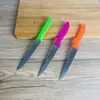 Caja de Color Caramelo con Mango Medio Cuchillo para Fruta Venta Directa de Fábrica Comercio Exterior Cocina del Hogar Cuchillo para Dormitorio Ligero Afilado y Barato
