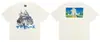 Camiseta Informal Holgada de Manga Corta Pesada para Hombre con Dibujos Animados Americanos de San Miguel, Moderna de Verano