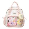 Mochila de Capa de Dolor Transparente de Doble Propósito para Niñas para Viajar, Bolso de Hombro Pequeño Ligero para Estudiantes de Primaria, Bolsa Linda para Bebé, Bolso Pequeño de Dolor