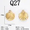 Nuevo Colgante de Acero Inoxidable de Oro Real 18K que Conserva el Color Estrella de Mar Concha Marina Joyería Hecha a Mano DIY Accesorios Colgante para Collar