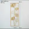 Pendentes de Parede para Corredor de Entrada Estilo Chinês Novo Transfronteiriço Decoração Pendurada na Parede de Fundo de Sofá da Sala de Estar Folha de Ginkgo Dourado