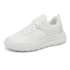 Zapatos Deportivos Blancos para Hombre de Ajuste Ancho, Zapatos Ligeros de Suela Suave para Viaje Casual, Modernos Versátiles con Suela Gruesa Amortiguadores para Correr