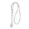Cadena Cruzada de Cristal Perlado Iridiscente de Lujo para Teléfono, Estilo Largo, Se Puede Usar como Cadena de Mochila, Sensación de Alta Gama, Venta al por Mayor