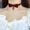 Collar de Campana de Navidad Collar de Campana de Navidad Collar de Campana Roja de Navidad Anillo para el Cuello Femenino Lazo de Terciopelo Rojo
