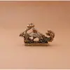 Adorno de fénix de latón puro, escultura auspiciosa creativa de dragón y fénix, adorno decorativo para sala de estar del hogar, mascota de té