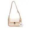 Diseño de Nicho Transfronterizo Bolso de Mujer de Moda Color de Contraste Estilo Coreano Bolso Cuadrado Pequeño Nuevo 2023 Bolso de Hombro Casual Versátil Bolso Cruzado