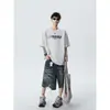 2026 Verão Novo Estilo Unissex Peso Pesado Bordado 3D Solta Sorona Toque de Gelo Camiseta de Manga Curta com Acabamento de Luxo Solta Camiseta