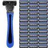 Aparelho de barbear manual de 3 lâminas para homens, lâmina de aço inoxidável, lâminas substituíveis, disponível para atacado