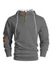 Nuevo Modelo Transfronterizo Talla Europea Amazon Tk Jacquard Color Sólido Sudadera con Capucha Casual Deportiva Engrosada para Hombre