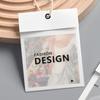 Etiqueta de diseño de logotipo de ropa de alta gama con papel sintético de PVC de color, resistente al desgarro y con pegamento suave.
