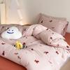 Ins estilo japonés caricatura infantil algodón tejido algodón juego de tres cuatro piezas Un bebé algodón Tianzhu gorro de cama estilo navideño