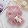Bufanda de oso invierno Nuevo estilo coreano linda Fénix gruesa cálida imitación piel de conejo versátil protección para el cuello felpa bufanda cruzada