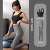 Roupas de Yoga para Mulheres, Sutiã Modelador com Lindo Design nas Costas, Linha de Quadril Tridimensional, Calças de Yoga de Cintura Alta, Conjunto Esportivo para Mulheres