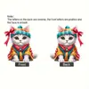 Pingente para retrovisor de carro de Natal com design de gatinho, novo acessório automotivo transfronteiriço, pingente criativo para carro e mochila feito de acrílico