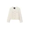 Ropa de Mujer al por Mayor para Comercio Exterior en Stock del Fabricante Nuevo Estilo 2025 Hebilla Metálica Tweed Diseño Elegante Top Ajustado