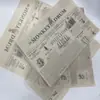 Papel de copia rollo papel encerado papel de algodón nostálgico retro periódico inglés impresión exquisita a una cara papel de seda