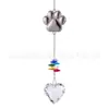 Pingente Apanhador de Sol em Forma de Patinha de Gato e Patinha de Cachorro Cristalino Pingente de Coração DIY Suprimento Transfronteiriço Amazon para Cachorro Comemorativo