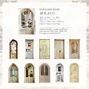 Adesivos Série Portal Momo Terra dos Sonhos 20 Folhas de Papel Kraft Branco Cartões de Colagem Vazados Materiais para Decoração de Diário 6 Estilos