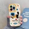 Gato colorido para Apple 16promax Puff Shell iphone15 Novo 14 Criativo 13 Desenho animado Drop 12