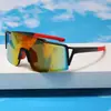 Óculos de Ciclismo Xinshengyuan com Lentes Intercambiáveis, Óculos à Prova de Vento, Esportivos Unissex com Meio Aro, Proteção UV, Alta Definição