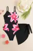 2027 Nuevo Traje de Baño de Una Pieza para Niñas de Amazon Ajustado Falda de Tirantes Conjunto de Dos Piezas Adecuado para Vacaciones en la Costa