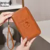 Estilo Coreano Nuevo Bolso Pasante RFID con Cremallera Larga Porta Pasante Conveniente para Viajes Portador de Boleto de Avión Almacenamiento Multifuncional Bolsa para ID