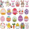 Stickers de Tela Bordados de Conejo de Pascua Parches para Vestido de Vacaciones Stickers de Huevo de Pascua Etiqueta Bordada a Computadora Stickers de Capítulo de Pollito Lindo