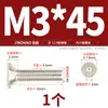 Tornillos y pernos hexagonales de alta resistencia con cabeza avellanada y hexágono interior, Grado 12.9, Niquelados M3M4M5M6M8M10M12