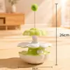 Juguete para gatos flor giratoria para gatitos para gastar energía, autoentretenimiento y aliviar el aburrimiento, palo con plumas para gatos de felpa, juguete giratorio para gatos
