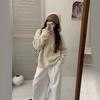 Estilo Coreano 2025 Otoño e Invierno Nuevo Casual Holgado Simple Estilo Coreano Sudadera de Punto Reductora de Edad Dopamina Suéter de Alta Calidad para Mujer