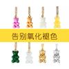 Collar de Oso Metal Resina Multicolor Oso S Yanfei Mismo Collar Colgante Joyería de Exportación Europea y Americana Collar para Mujer