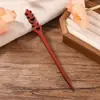 Grampo de Cabelo de Madeira Cor Sólida Estilo Chinês Retrô Primavera 2026 para Penteado Diário Feminino, Casamento Hanfu, Acessório de Cabelo Presente Estilo Chinês
