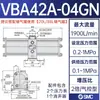 Válvula Booster Pneumática SMC Vba10A-02/Vba20A-03/Vba40A-04Gn Válvula Booster de Pressão de Ar Gás