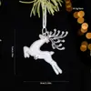 Nuevas Decoraciones para Árbol de Navidad, Accesorios de Acrílico Transparente, Alce de Navidad, Ángel, Adornos de Copo de Nieve, Transfronterizo
