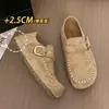 Zapatos casuales retro para mujer, nueva colección otoño 2026, mocasines slip-on versátiles de suela plana con tacón oculto