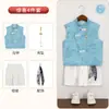 Novo Conjunto de Colete Sem Mangas Estilo Nacional Hanfu Traje Tang Chinês Infantil para Meninos, Eventos, Desfiles de Moda, Primeiro Aniversário, Fotografia