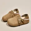 Zapatos de Felpa Perezosos Antideslizantes para Dedos del Pie Suela Gruesa Otoño e Invierno Simples para Mujer Estilo Coreano Zapatos de Algodón Zapatos Birkenstock