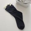 Calcetines Finos de Verano para Mujer con Colores Contrastantes, Calcetines Holgados Estilo Japonés, Calcetines Transparentes de Costilla de Doble Puño a Media Pantorrilla, Calcetines Zhuji