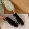 Primer Encuentro con el Estilo Retro: Zapatos Mocasín Planos de Lunares para Mujer, con Aumento Oculto de Altura, Punta Cuadrada, Estilo Mary Jane Versátil