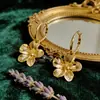 Los Conjuntos de Joyería Florales de Moda Transfronterizos Europeos y Americanos Son de Venta Caliente: Collares con Colgantes de Oro, Pulseras, Anillos y Aretes