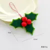 Decoraciones Navideñas Transfronterizas, Hojas de Frutas Rojas, Colgantes de Moños, Adornos para Árbol de Navidad, Decoración para Escena de Hogar, Tienda, Fiesta
