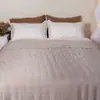 Edredón acolchado de fibra de bambú más vendido en el extranjero para uso doméstico, edredón de enfriamiento de verano, edredón de seda helada de tacto frío para aire acondicionado, edredón blanco fino simple