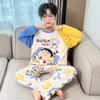 Pijama Longo Respirável para Meninas 2026, Conjunto Fino e Fofo de Algodão Penteado para Crianças Maiores, Adequado para Usar Fora