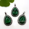 Suministro Exclusivo Transfronterizo Piedra Natural Retro Desgastado Colgante de Gota de Agua Accesorios de Comercio Exterior Collar
