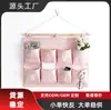 Bolsa de almacenamiento colgante para puerta de entrada con ocho bolsillos, montable en pared, estilo Ins