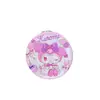Espejo redondo pequeño de doble cara para niña linda, espejo de maquillaje de dibujos animados de Pu, espejo redondo de corazón de niña, espejo de tocador portátil
