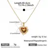Collar de Corazón de Acero Inoxidable Myya Colgante de Girasol Retro Maillard Europeo y Americano Collar Listo para Usar al por Mayor Joyería para Mujer